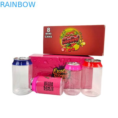 Étiquette personnalisée Jarrettes en plastique transparent 3,5g et 7g en PET avec couvercles en aluminium à vis Pour les bonbons sucrés Des boîtes de papier d'affichage pour les emballages alimentaires