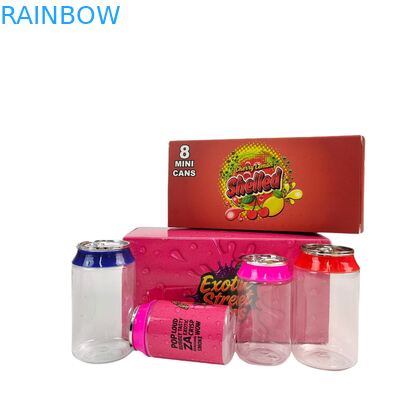 Étiquette personnalisée Jarrettes en plastique transparent 3,5g et 7g en PET avec couvercles en aluminium à vis Pour les bonbons sucrés Des boîtes de papier d'affichage pour les emballages alimentaires