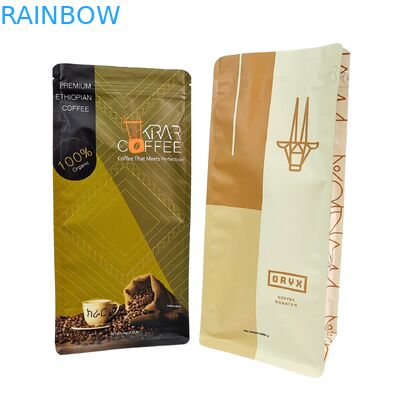 Sachet à café personnalisé avec fermeture éclair et valve