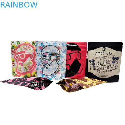 Sacs alimentaires Mylar imprimés sur mesure à l'odeur résistante à la fermeture de 3,5 à 28 g