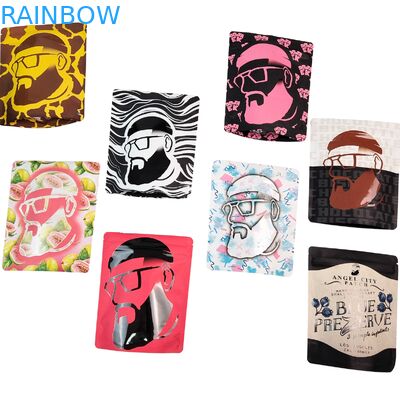 Sceaux thermiques réutilisables 3,5 g 1 oz Mylar sac fermeture à glissière Stand-up papier d'aluminium à l'odorat Cali stockage alimentaire Mylar sacs sur mesure imprimé