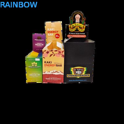 Boîte de papier kraft pliable personnalisée avec carton de 350 g pour affichage au comptoir de vente au détail