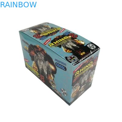 Vente en gros de pilules d'amélioration Rhino personnalisées 100k 150k 200k en gélules, médicaments, emballage de carte 3D avec boîte de présentation en papier