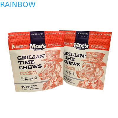 Sachet refermable écologique et réutilisable, épaisseur 50-200 microns, pour l'emballage d'aliments pour animaux