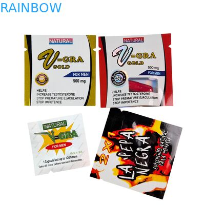 Sachet zippé en plastique thermoscellable de qualité alimentaire avec tailles personnalisées pour pilules, comprimés et gélules médicamenteuses