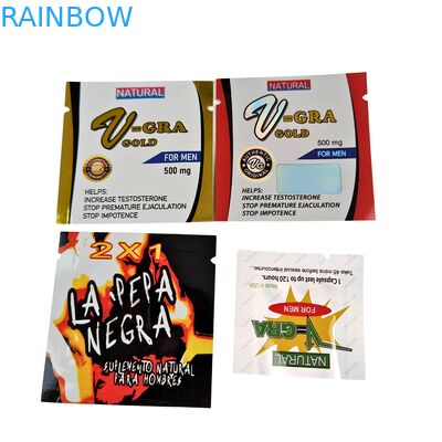 Sachet zippé en plastique thermoscellable de qualité alimentaire avec tailles personnalisées pour pilules, comprimés et gélules médicamenteuses