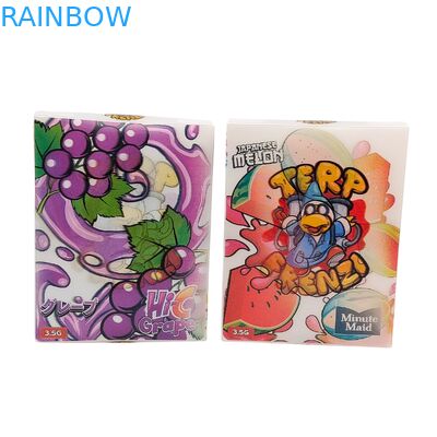 Custom Cartoon Mylar Bags Zipper Lock 3.5g 7g 14g Cali Pouches Smell Proof Edible Packaging For Cookies Sugars 3.5 Paper Box