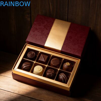 Boîte cadeau de chocolat personnalisée avec logo personnalisé, emballage de bonbons, boîte de cosmétiques, boîte à chocolat vide