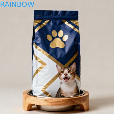 Sacs en Mylar personnalisés biodégradables pour aliments pour animaux, pochettes à soufflet latéral, nourriture pour chiens et chats, sacs à fermeture éclair avec valve