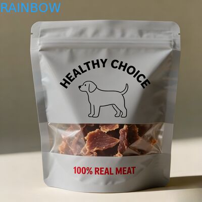 Sachet refermable personnalisé résistant à l'humidité en Mylar pour aliments pour animaux de compagnie pour friandises pour chiens