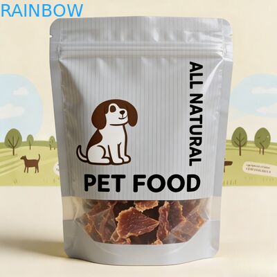 Sachet refermable personnalisé résistant à l'humidité en Mylar pour aliments pour animaux de compagnie pour friandises pour chiens