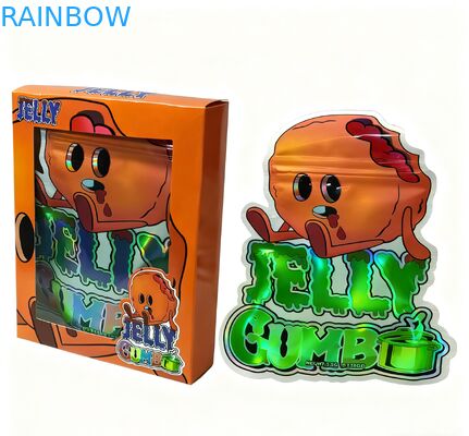 Sacs en Mylar refermables 3,5g imprimés sur mesure pour l'emballage de collations, sachets à fond plat