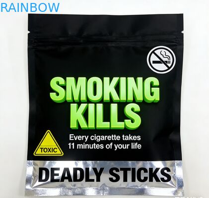 Sac à cigarettes à feuilles de fumée 25g 30g 40g 50g 100g Sac à tabac à rouleaux à fermeture éclair