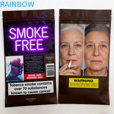 Sac à cigarettes à feuilles de fumée 25g 30g 40g 50g 100g Sac à tabac à rouleaux à fermeture éclair