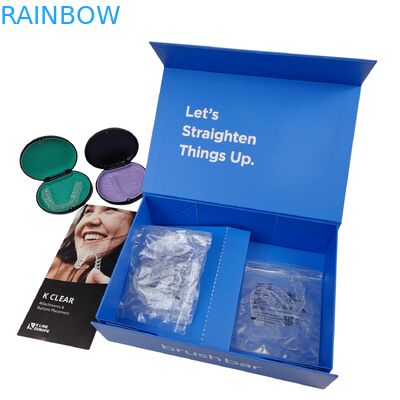 Boîte personnalisée pliable magnétique pour kit d'appareils dentaires avec épaisseur de 350g pour l'emballage d'aligneurs orthodontiques
