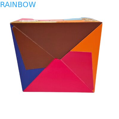 Boîte d'affichage en carton imprimé sur mesure d'épaisseur de 350 g et estampage à chaud pour l'emballage de collations au détail