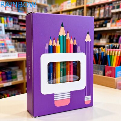 Boîte en papier de taille personnalisée avec fenêtre transparente pour présentation et épaisseur de 350g pour emballage alimentaire