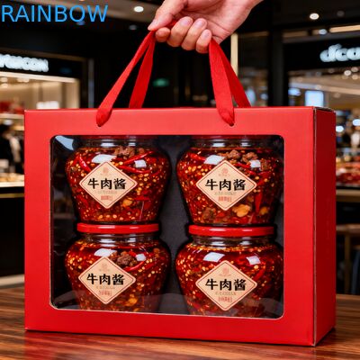 Boîte cadeau en papier portable personnalisée avec fenêtres transparentes, boîte cadeau de fête, bonbons, biscuits, beignets, boîtes en papier avec poignée