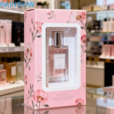 Boîte cadeau en papier portable personnalisée avec fenêtres transparentes, boîte cadeau de fête, bonbons, biscuits, beignets, boîtes en papier avec poignée