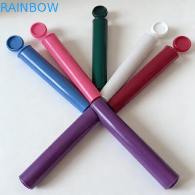 Couleurs personnalisées 80mm 98mm 109mm 116mm Résistant aux enfants Appuyez sur les pop-tops Tubes en plastique Pré-emballage Tube roulant avec autocollant d'étiquette