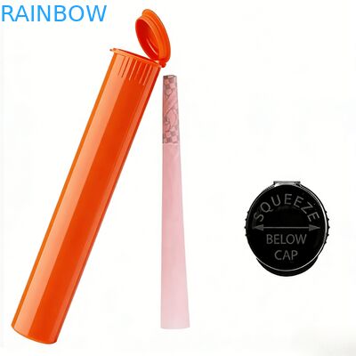 Couleurs personnalisées 80mm 98mm 109mm 116mm Résistant aux enfants Appuyez sur les pop-tops Tubes en plastique Pré-emballage Tube roulant avec autocollant d'étiquette