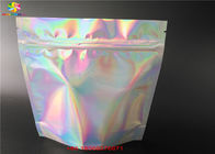Tenez les matériaux stratifiés par hologramme cosmétique de sac d'emballage de laser avec la tirette