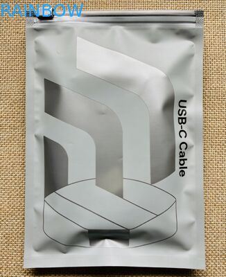 Sac d'emballage recyclable en PVC plastique mat recouvreable avec scellé à trois côtés