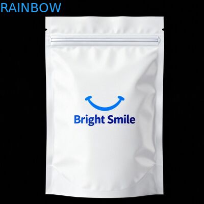Sac d'emballage personnalisé pour aligneurs orthodontiques avec fermeture à glissière refermable et matériau de qualité alimentaire dans des tailles personnalisables
