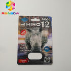 suppléments sexuels des hommes d'emballage de carte de boursouflure du rhinocéros 3D 11 rhinocéros 12 rhinocéros pour la libido de amplification