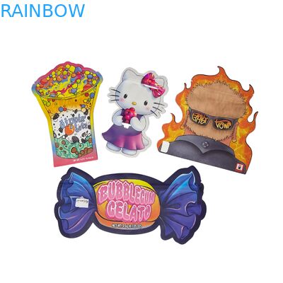 Imprimé sur mesure 1/8 oz 1/4 oz 1/2 oz 1oz 1lb Mylar Herb Flower Candy Emballage résistant aux enfants Fermeture à glissière à l'odorat Sac 3,5 Mylar