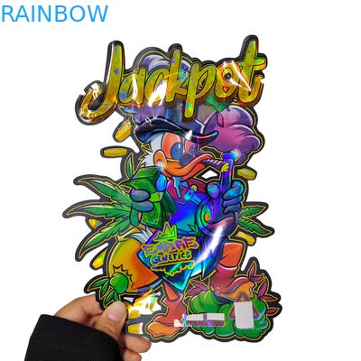 Vente en gros de sacs Mylar de forme spéciale imprimés sur mesure 3.5 7g sac anti-enfants debout pour l'emballage de collations