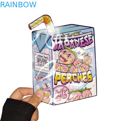 Vente en gros de sacs Mylar de forme spéciale imprimés sur mesure 3.5 7g sac anti-enfants debout pour l'emballage de collations