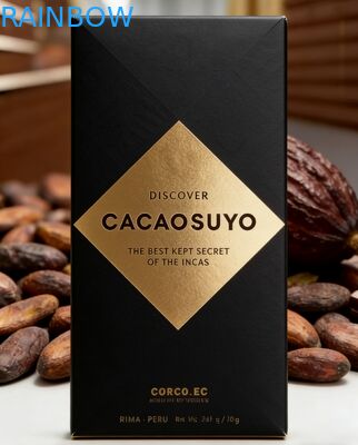 Boîte en papier kraft biodégradable de qualité alimentaire avec fenêtre transparente pour emballage de barres de chocolat