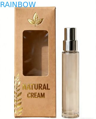 Boîte d'emballage cosmétique biodégradable imprimée sur mesure avec estampage et gravure en or pour boîte cadeau de parfum