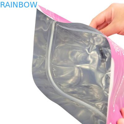 Sachet refermable pour aliments, résistant à l'humidité, de qualité garantie par thermoscellage, taille personnalisée, à fond plat