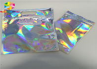 La poche d'aluminium de laser Mylar avec le côté clair pour l'emballage cosmétique d'aluminium d'hologramme d'emballage de poudre de scintillement de vernis à ongles met en sac