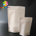 Sacs blancs de biscuits de papier d'emballage empaquetant, finition extérieure mate de empaquetage de sac d'aluminium