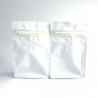 Sac réutilisable blanc mat adapté aux besoins du client du fond de quadruple de papier d'aluminium de fermeture éclair de sac de café de fond plat avec la valve