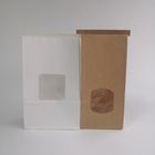 Le zip-lock imprimé de papier d'emballage de gousset de côté de Brown de lien de bidon met en sac des articles d'emballage avec la fenêtre