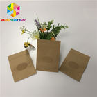 Zip-lock tenez la fenêtre ronde adaptée aux besoins du client de sacs en papier réutilisable pour l'emballage de casse-croûte