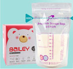 Sachets en matière plastique réutilisables empaquetant le stockage préstérilisé fait sur commande de lait maternel de bébé