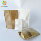 Impression adaptée aux besoins du client blanche de papier de Brown d'emballage alimentaire en plastique réutilisable de stratification