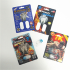 Taille adaptée aux besoins du client par boîtes masculines de pilule d'amélioration de rhinocéros d'emballage de carte de boursouflure de papier d'art