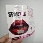 Estampillage chaud rose du longeron imprimé par coutume XXX de cartes de papier de boursouflure pour la capsule masculine d'amélioration