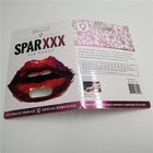 Estampillage chaud rose du longeron imprimé par coutume XXX de cartes de papier de boursouflure pour la capsule masculine d'amélioration