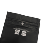 La preuve zip-lock résistante d'odeur de poches d'enfant noir mat transporte en charrette le sac indica sativa de l'mauvaise herbe THC Mylar