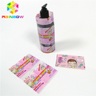 L'enveloppe adhésive rose de Stickersshrink gaine la coutume matérielle de PVC imprimée pour la boîte de bouteille