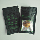 poche noire de impression UV de Kush Medical Cannabis Packaging Bag de sacs des mauvaises herbes 1g avec la fenêtre et la tirette claires