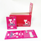 Boîte de présentation sensuelle UV de impression faite sur commande de papier d'emballage de minou de rose de carte de papier d'amélioration de tache