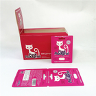 Boîte de présentation sensuelle UV de impression faite sur commande de papier d'emballage de minou de rose de carte de papier d'amélioration de tache